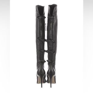 Authentic Valentino leather bow accent boots 6.5